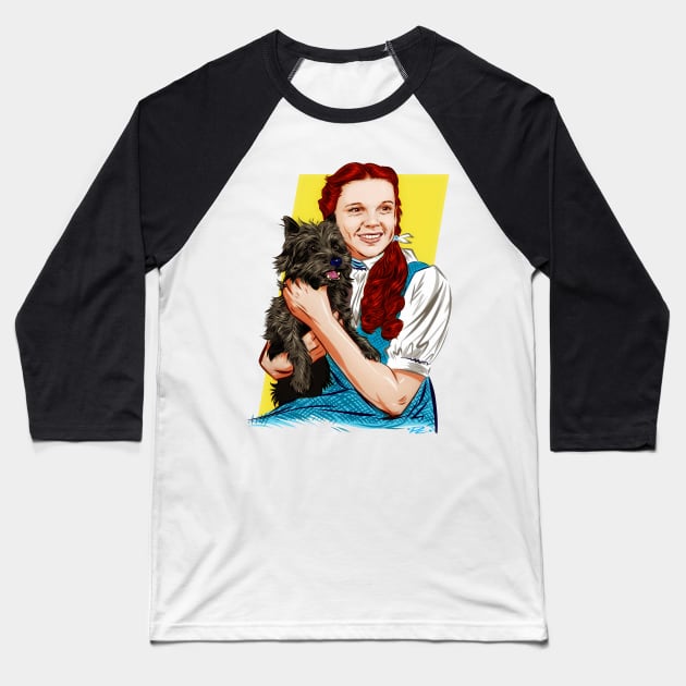 Judy Garland - An illustration by Paul Cemmick Baseball T-Shirt by PLAYDIGITAL2020